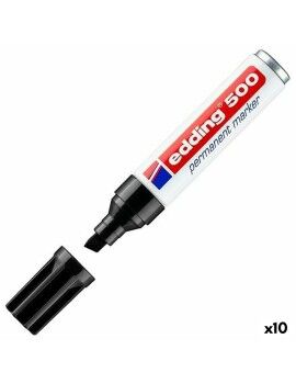 Rotulador permanente Edding 500 Negro (10 Unidades)