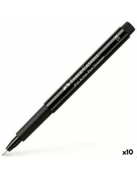 Rotulador permanente Faber-Castell Pitt Artist Rotulador permanente Negro (10 Unidades)