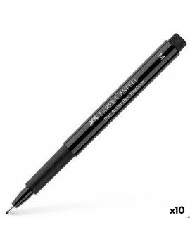 Rotulador permanente Faber-Castell Pitt Artist Preto (10 Unidades)