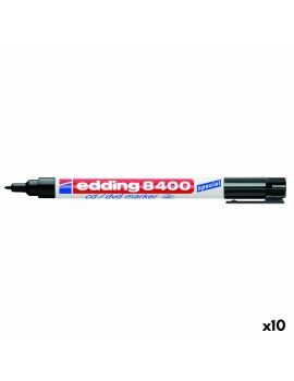 Rotulador permanente Edding e-8400 Negro (10 Unidades)