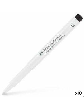 Rotulador permanente Faber-Castell Pitt Artist Branco (10 Unidades)