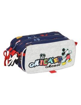 Portatodo Triple Mickey Mouse Clubhouse Only one Azul marino (21,5 x 10 x 8 cm)