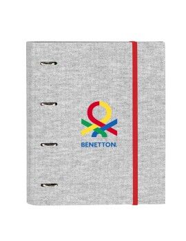 Carpeta de anillas Benetton Pop Gris (27 x 32 x 3.5 cm)