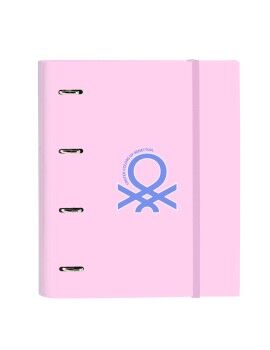 Carpeta de anillas Benetton Pink Rosa (27 x 32 x 3.5 cm)