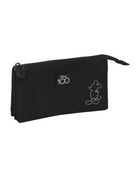 Portatodo Triple Mickey Mouse Clubhouse Negro (22 x 12 x 3 cm)