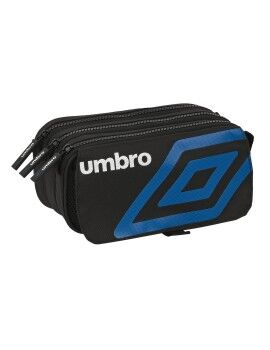 Portatodo Triple Umbro Flash Negro (21,5 x 10 x 8 cm)