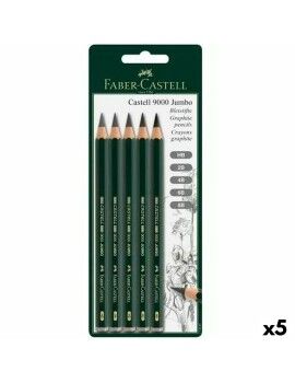 Conjunto de Lápis Faber-Castell Sextavado 2B 4B 6B 8B (5 Unidades)