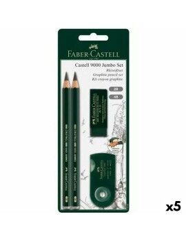 Set de Lápices Faber-Castell Negro (5 Unidades)