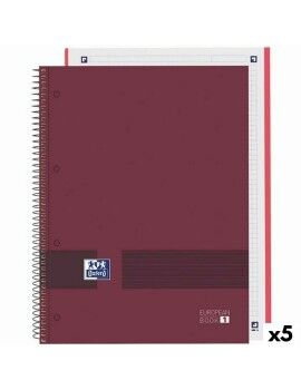 Caderno Oxford European Book Write&Erase Castanho-avermelhado A4 (5 Unidades)