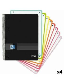 Set de Cuadernos Oxford European Book Live&Go Negro A5 4 Piezas