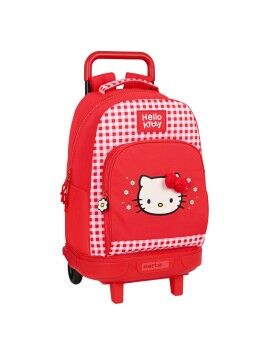 Mochila Escolar con Ruedas Hello Kitty Spring Rojo 33 X 45 X 22 cm