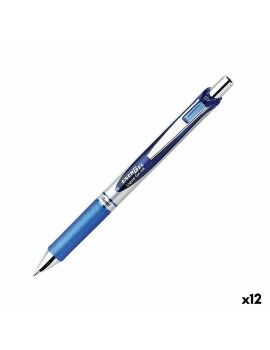 Bolígrafo de gel Pentel Energel XM Klick 0.7 Azul 12 Piezas