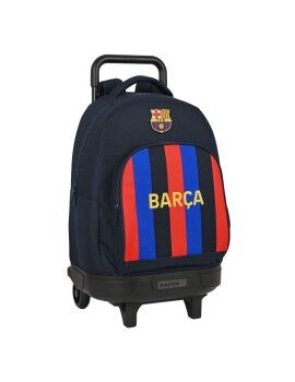 Mochila Escolar com Rodas F.C. Barcelona Grená Azul Marinho 33 X 45 X 22 cm