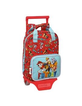 Mochila Escolar con Ruedas The Paw Patrol Funday Rojo Azul claro (20 x 28 x 8 cm)