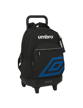 Mochila Escolar com Rodas Umbro Flash Preto (33 x 45 x 22 cm)