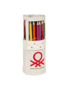 Estojo Escolar com Acessórios Benetton Topitos (27 Peças) (7 x 20 x 7 cm)