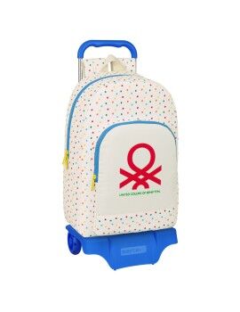 Mochila Escolar com Rodas Benetton Topitos (30 x 46 x 14 cm)