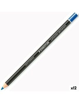 Lápices Staedtler Lumocolor Permanent Glasochrom Permanente Azul (12 Unidades)