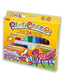 Set de pintura Playcolor Basic Metallic Fluor Multicolor 24 Piezas