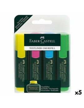 Set de Marcadores Faber-Castell Fluorescente Multicolor (5 Unidades)