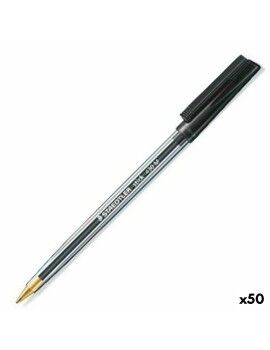 Caneta Staedtler Stick 430 Preto (50 Unidades)