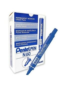 Rotulador permanente Pentel N60 Azul 12 Peças