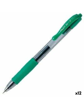 Esferográfica de gel Pilot G-2 07 Verde 0,4 mm (12 Unidades)