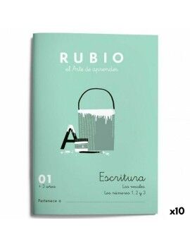 Cuaderno de escritura y caligrafía Rubio Nº01 A5 Español 20 Hojas (10 Unidades)