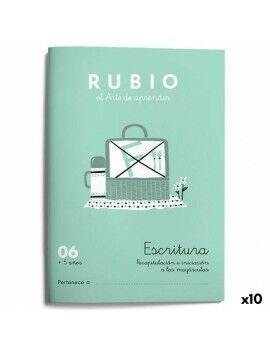 Cuaderno de escritura y caligrafía Rubio Nº06 A5 Español 20 Hojas (10 Unidades)