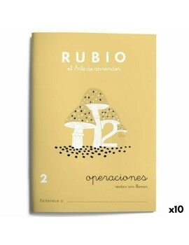 Caderno quadriculado Rubio Nº2 A5 Espanhol 20 Folhas (10 Unidades)