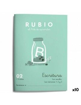 Cuaderno de escritura y caligrafía Rubio Nº02 A5 Español 20 Hojas (10 Unidades)