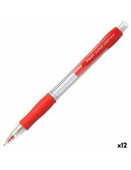 Porta-minas Pilot Super Grip Vermelho 0,5 mm (12 Unidades)