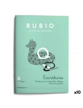 Cuaderno de escritura y caligrafía Rubio Nº06 A5 Español 20 Hojas (10 Unidades)