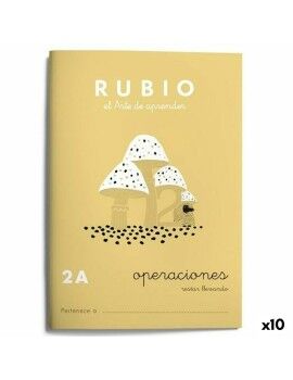 Cuaderno de matemáticas Rubio Nº2A A5 Español 20 Hojas (10 Unidades)