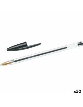 Caneta Bic Cristal Original Preto 0,32 mm (50 Unidades)