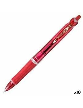 Caneta Pilot Acroball Vermelho 0,4 mm (10 Unidades)