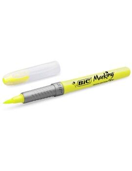 Marcador Fluorescente Bic Highlighter Flex Amarelo 12 Peças