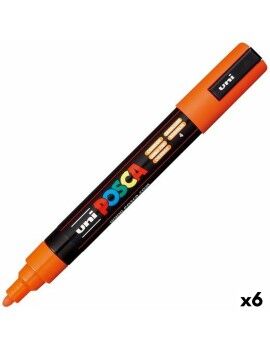 Rotuladores POSCA PC-5M Laranja (6 Unidades)