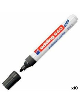 Rotulador para Pizarra Edding 661 Pizarra blanca Negro (10 Unidades)