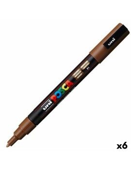 Marcador POSCA PC-3M Castanho (6 Unidades)