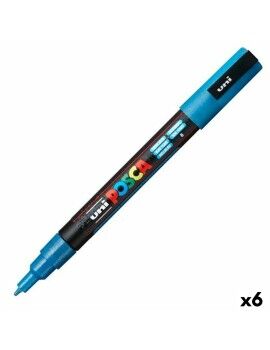 Marcador POSCA PC-3ML Azul Azul claro (6 Unidades)