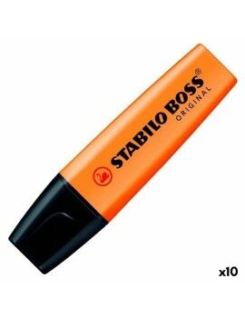 Marcador Fluorescente Stabilo Boss Naranja 10 Piezas (10 Unidades)