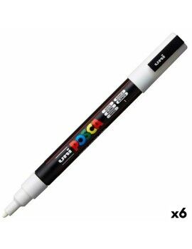 Marcador POSCA PC-3M Blanco (6 Unidades)