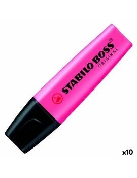 Marcador Fluorescente Stabilo Boss Cor de Rosa 10 Peças (10 Unidades)