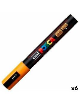 Rotuladores POSCA PC-5M Laranja (6 Unidades)