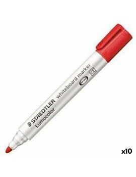 Rotuladores Staedtler Lumocolor 351-2 Ardósia branca Branco Vermelho (10 Unidades) (1 Unidade)