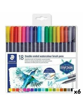 Conjunto de Canetas de Feltro Staedtler Design Journey Ponta dupla (6 Peças) (6 Unidades)