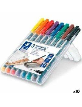 Conjunto de Canetas de Feltro Staedtler Lumocolor 318 F Multicolor 10 Unidades