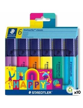 Conjunto de Marcadores Fluorescentes Staedtler Textsurfer Classic Happy Line (10 Unidades)