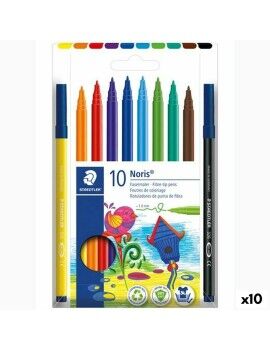 Conjunto de Canetas de Feltro Staedtler Noris 326 Multicolor (10 Unidades)